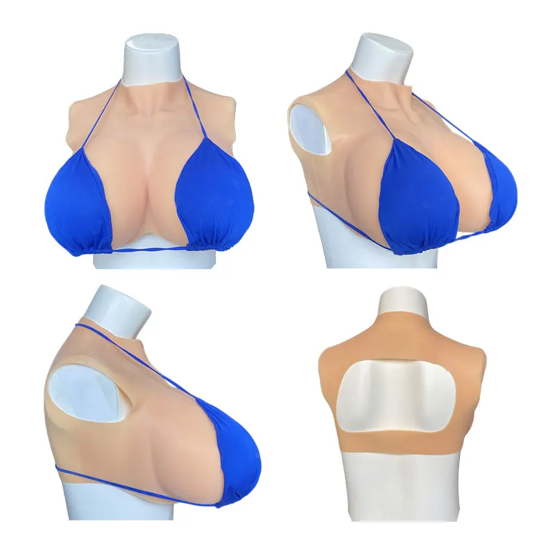 Huge Plump Silicone Breast Forms with Realistic Nipple Areola for Transgender Crossdressing Cosplay Fake Boobs Shake Enhance