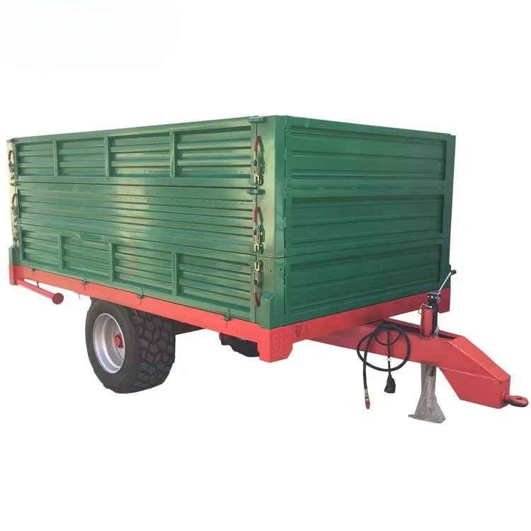 2 Wheel 10Ton Tractor Truck Trailer Heavy Duty Agricultural Farm Trailer for Sale