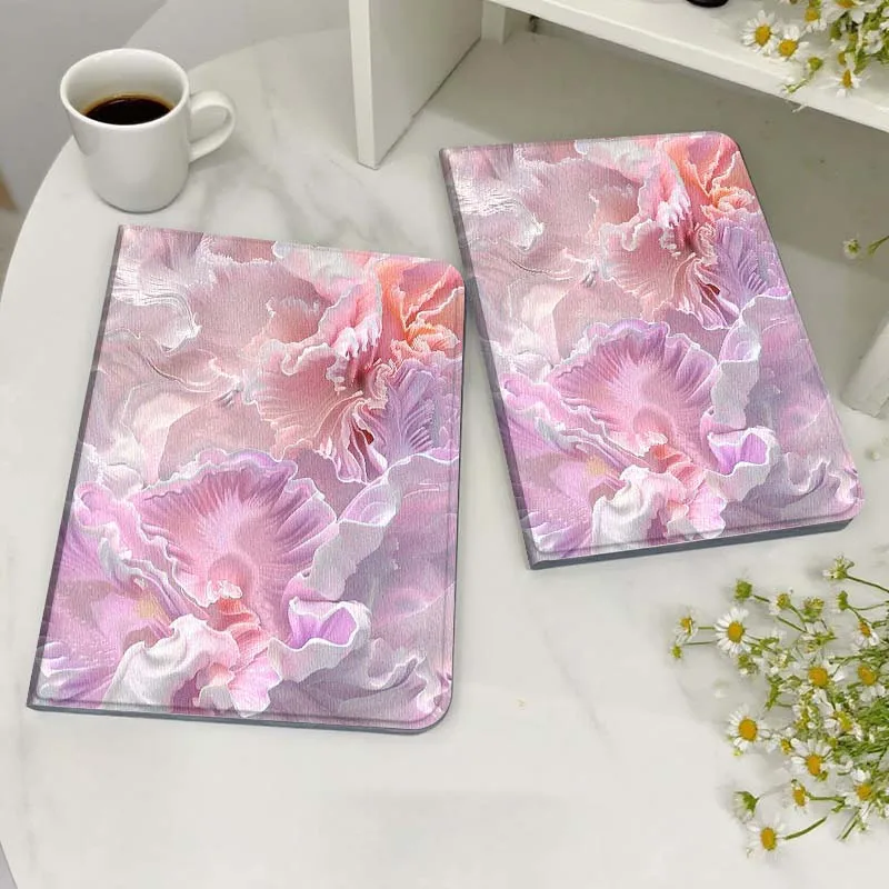 

Soft Pink Petal Pattern For Huawei MediaPad MatePad M5 M6 11 12 X SE T10 T10s 2 C5e T5 Pro Lite Air 11.5 Inch Tablet Case