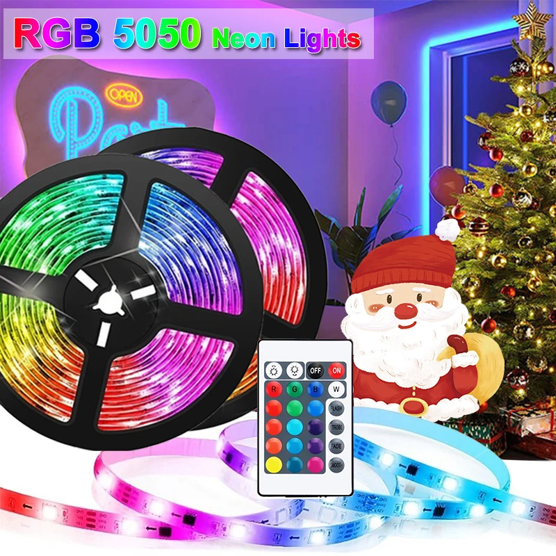 شريط إضاءة led Rgb ، 10 م/15 م ، مع جهاز تحكم عن بعد ذكي ، تغيير اللون ، للتلفزيون ، الإضاءة الخلفية ، ديكور الغرفة ، الحفلات ، المهرجان