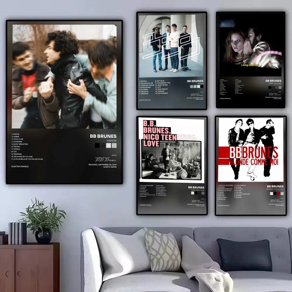 Band B-BB Brunes Poster Aesthetic Wall Art Poster Minimalist Bedroom Decor Cool Room Stuff