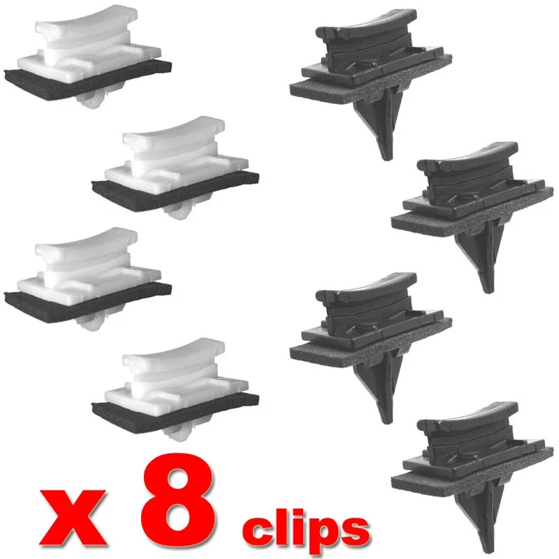 8Pcs Car Plastic Fasteners Clip Plates Clamps For Ford Transit Front Windshield Side Trim Buckle A-Pillar X8 Trim Buckle MK6 MK7