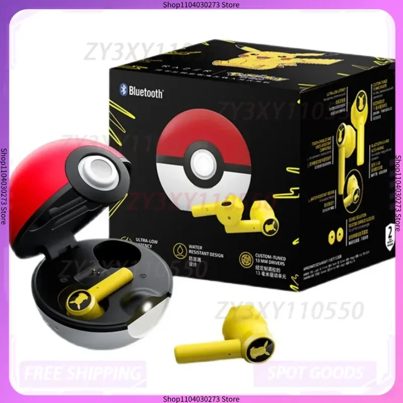 pokemon-pikachu-ecouteurs-sans-fil-bluetooth-sport-reduction-du-bruit-microphone-casque-controle-tactile-cadeau-universel