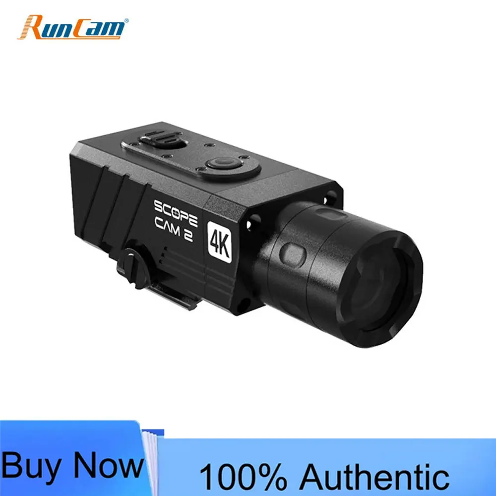 RunCam Scope Cam 2 4K Airsoft Camera Digital Zoom Custom Crosshairs IP64 Waterproof APP Control