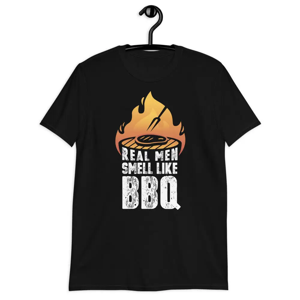 Real Men Smell Like BBQ Funny T-Shirt For Pitmaster Anime Graphic T-shirts Y2K Tops Unisex Summer Short Sleeve