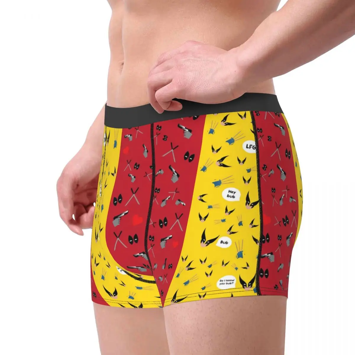 Man Deadpool & Wolverine Corps Comic Boxer Briefs Short Panties Breathable Underwear Friendship Cartoon Male Plus Size Underpant