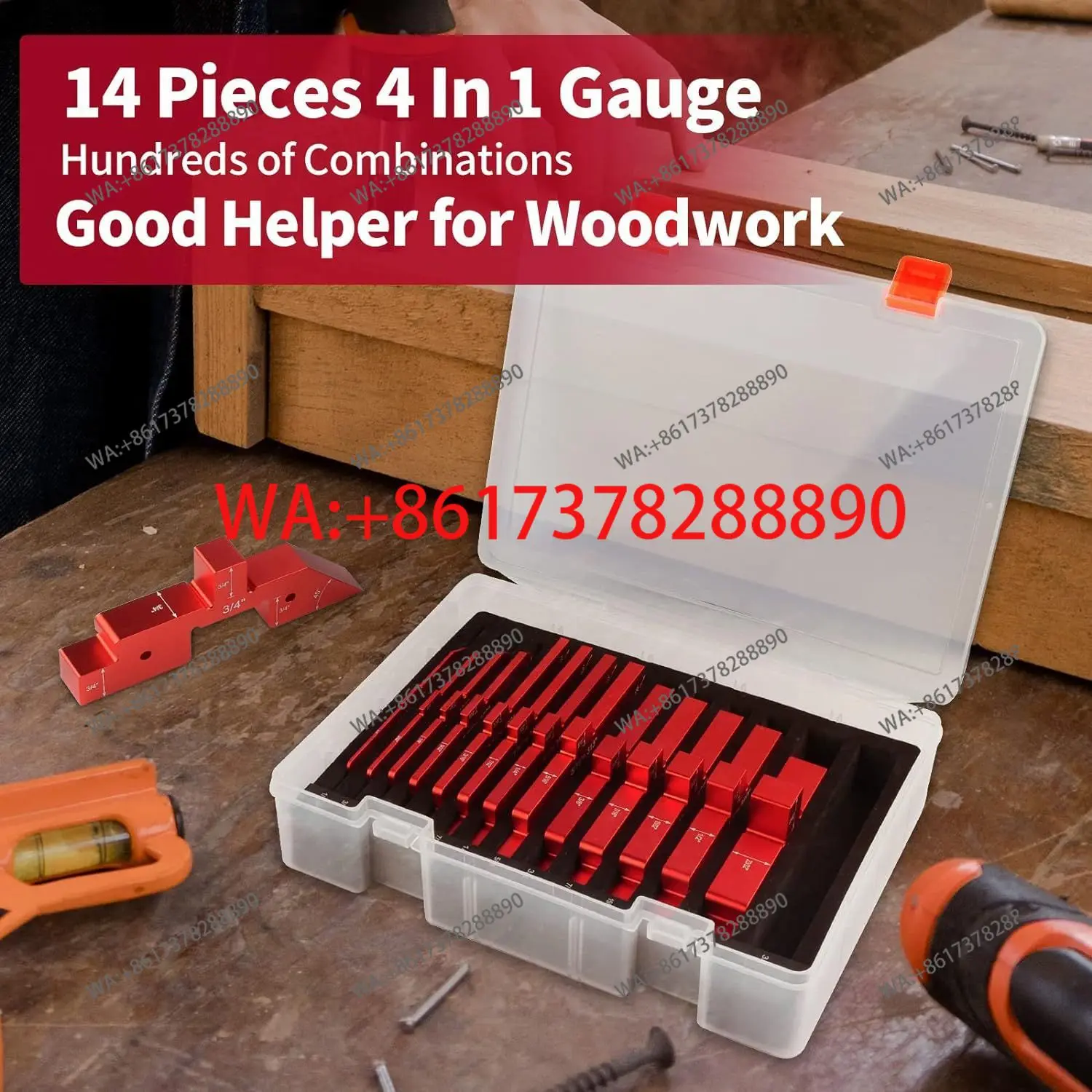 New Woodworking Gauge, Adjustable Height Gauge Table Saw Setup Blocks Guage