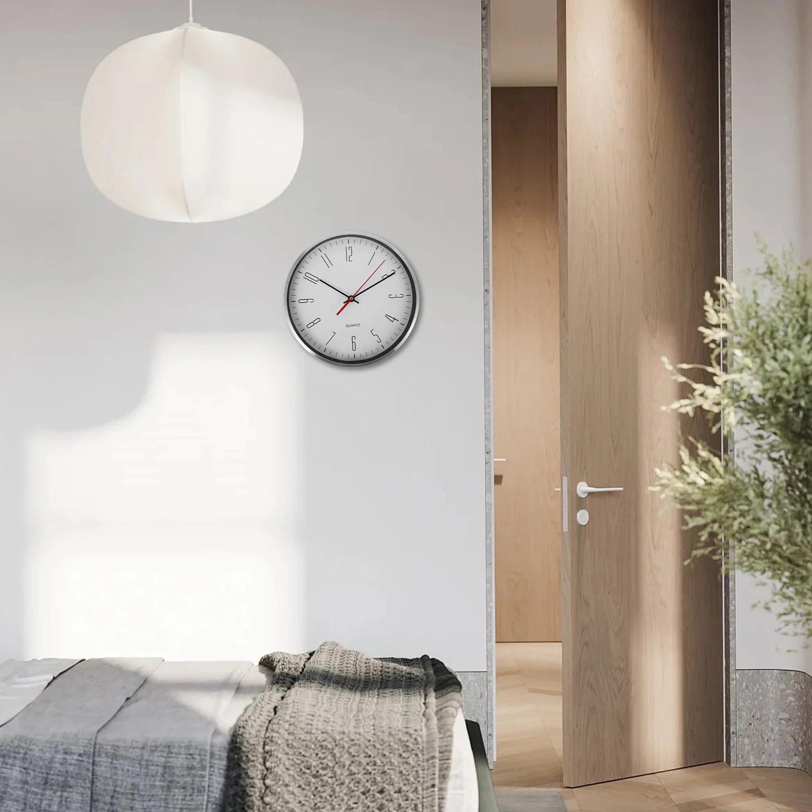 

Simple Round Wall Clock Silent Non Ticking Decorative Clock for Bedroom Living Room Office Indoor Use Simple Wall Clocks