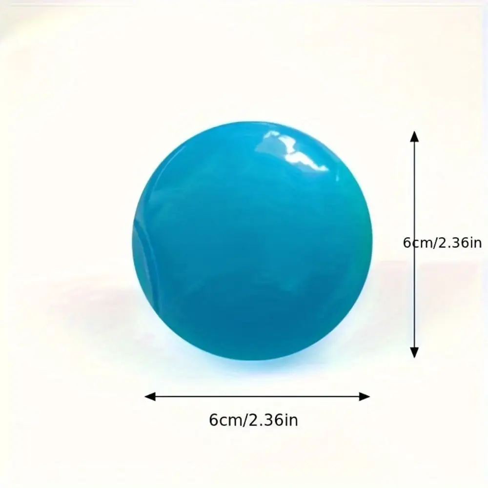 2 Buah Bola Bercahaya Bola Remas Menyala Dalam Gelap Mainan Fidget Maltose Santai Lengket 3D Mainan Penghilang Stres Remas Lembut