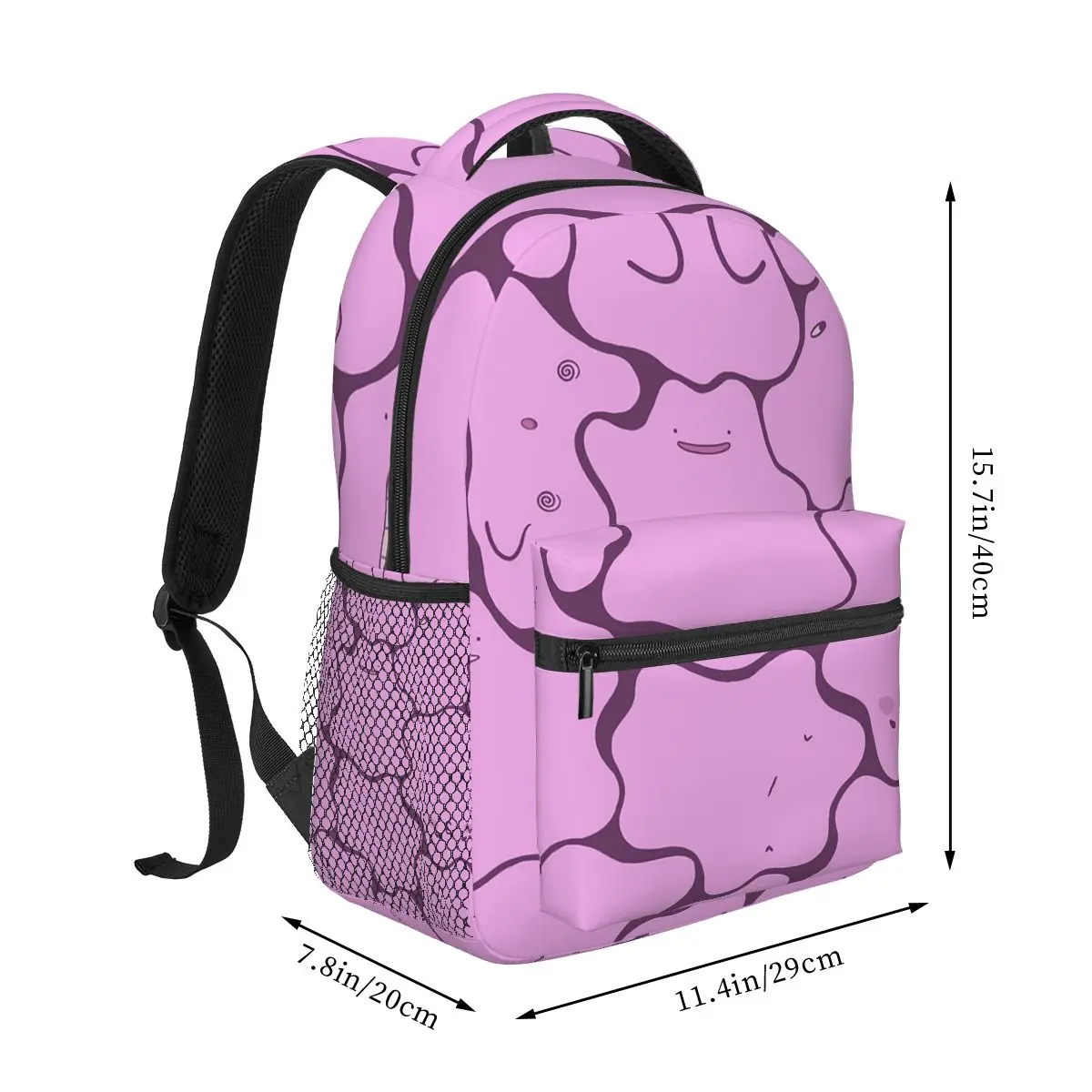 Ditto Pattern (no Shiny) Backpack Student Boys Girls BookBag Children School Bag Computer Shoulder Bags for Men Women