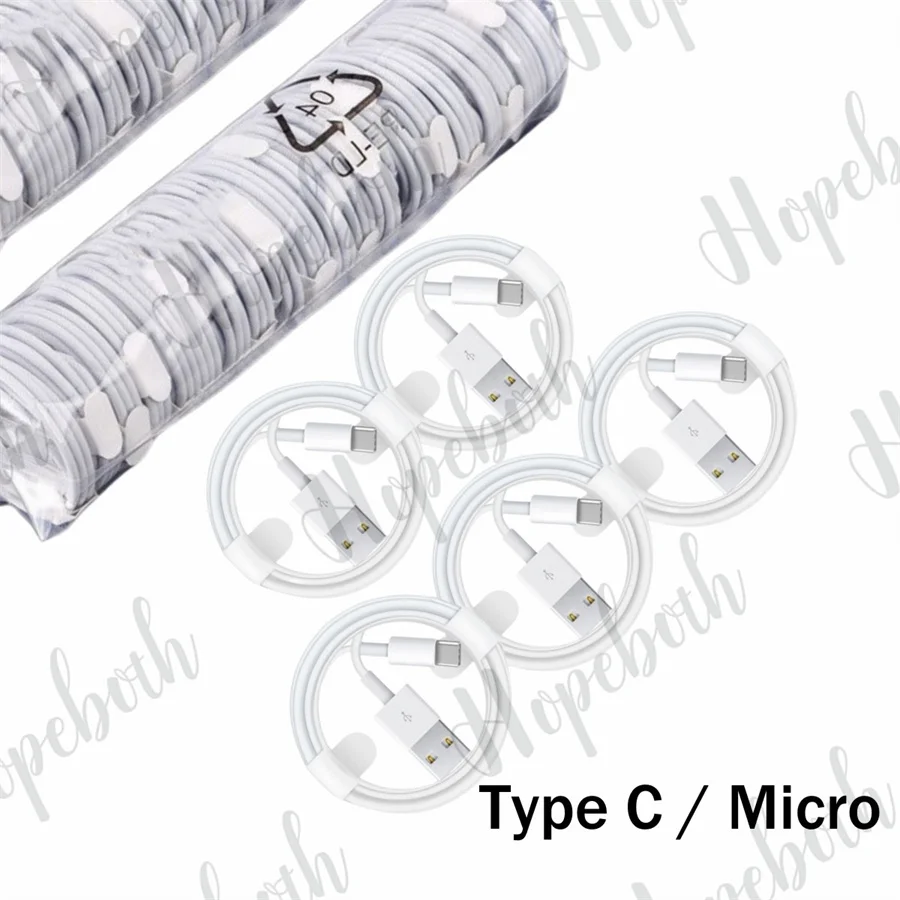 

50 шт./лот, качество AAA, кабель для зарядки данных Micro USB типа C для 6 7 8 X Xs 11 12 13 Pro, кабели для зарядного устройства мобильного телефона, USB-кабель для передачи данных
