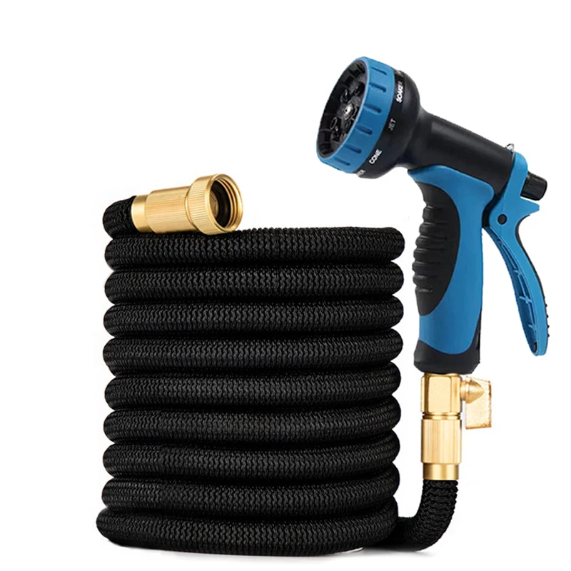 

High-Pressure Car Cleaning Water Gun, Magic Hose with Metal Connector, Retractable Garden Hose for Garden and Farm Irrigation
