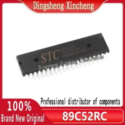 New original STC89C52 STC89C52RC-40I-PDIP40 inline industrial grade microcontroller with single chip configuration