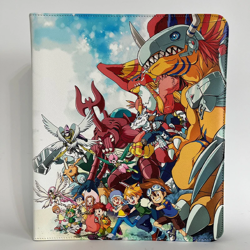 450pcs Digital Monster DTCG Card Album 9Grid30Pages Zipper Cards Binder Book Folder Digimon Adventure Games Card Collection Book