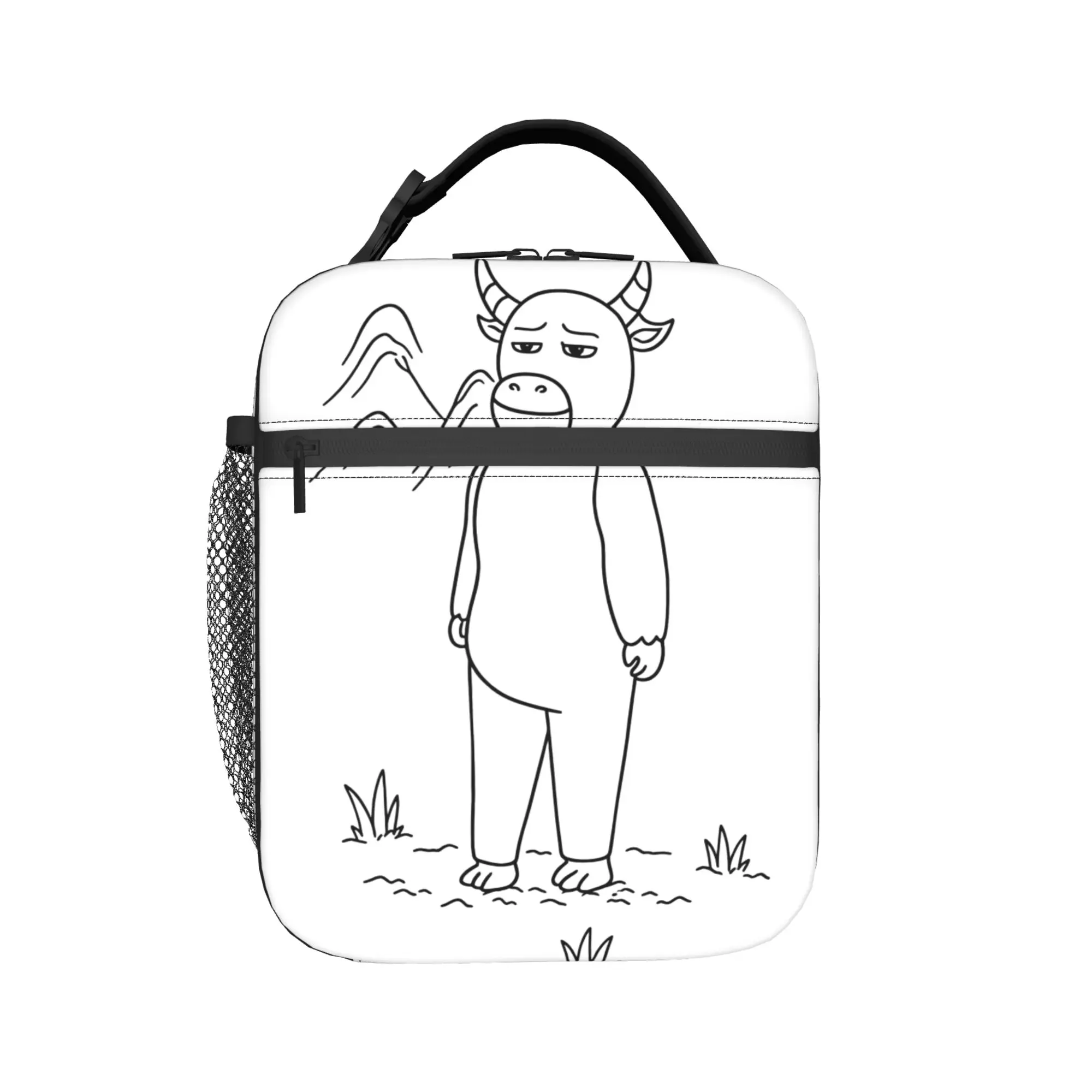 Niu Lai  The Cow Poster  Insulated Lunch Bags Thermal Bag Lunch Container  Portable Tote Lunch Box Food Bag School  Travel