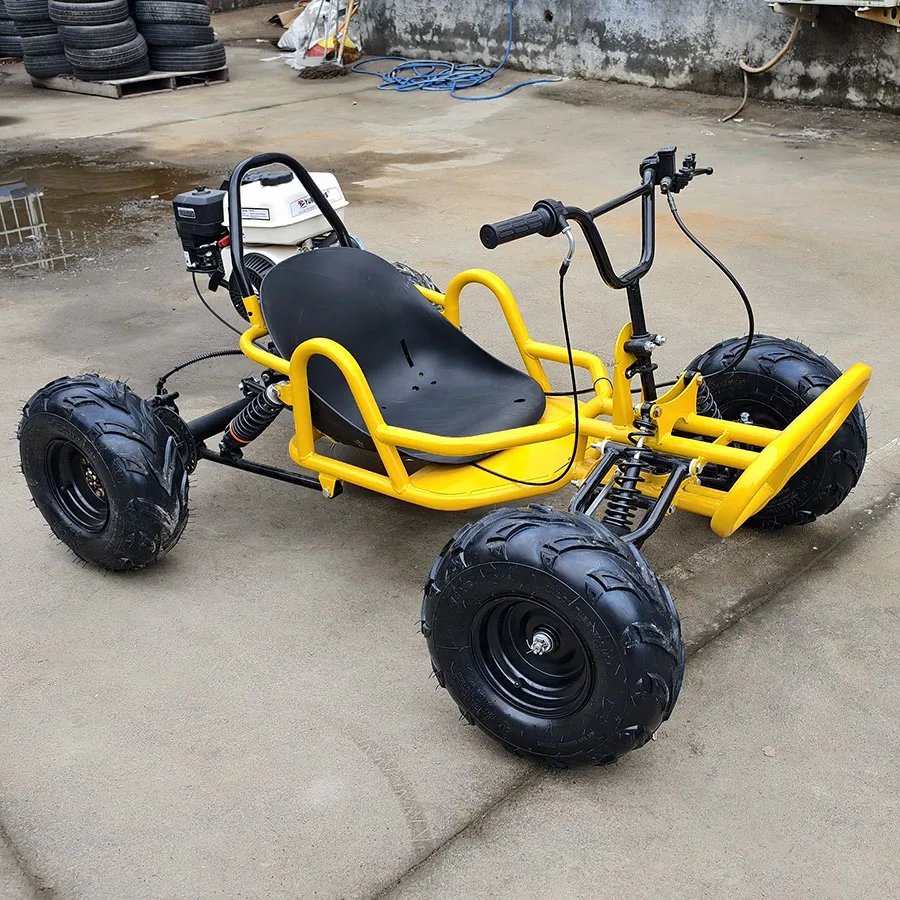 &For 212cc Gas 4 Stroke Engine Off-Road Racing Pedal Go Kart for Beach Mountain Drift Adult Sand Outdoor Activity