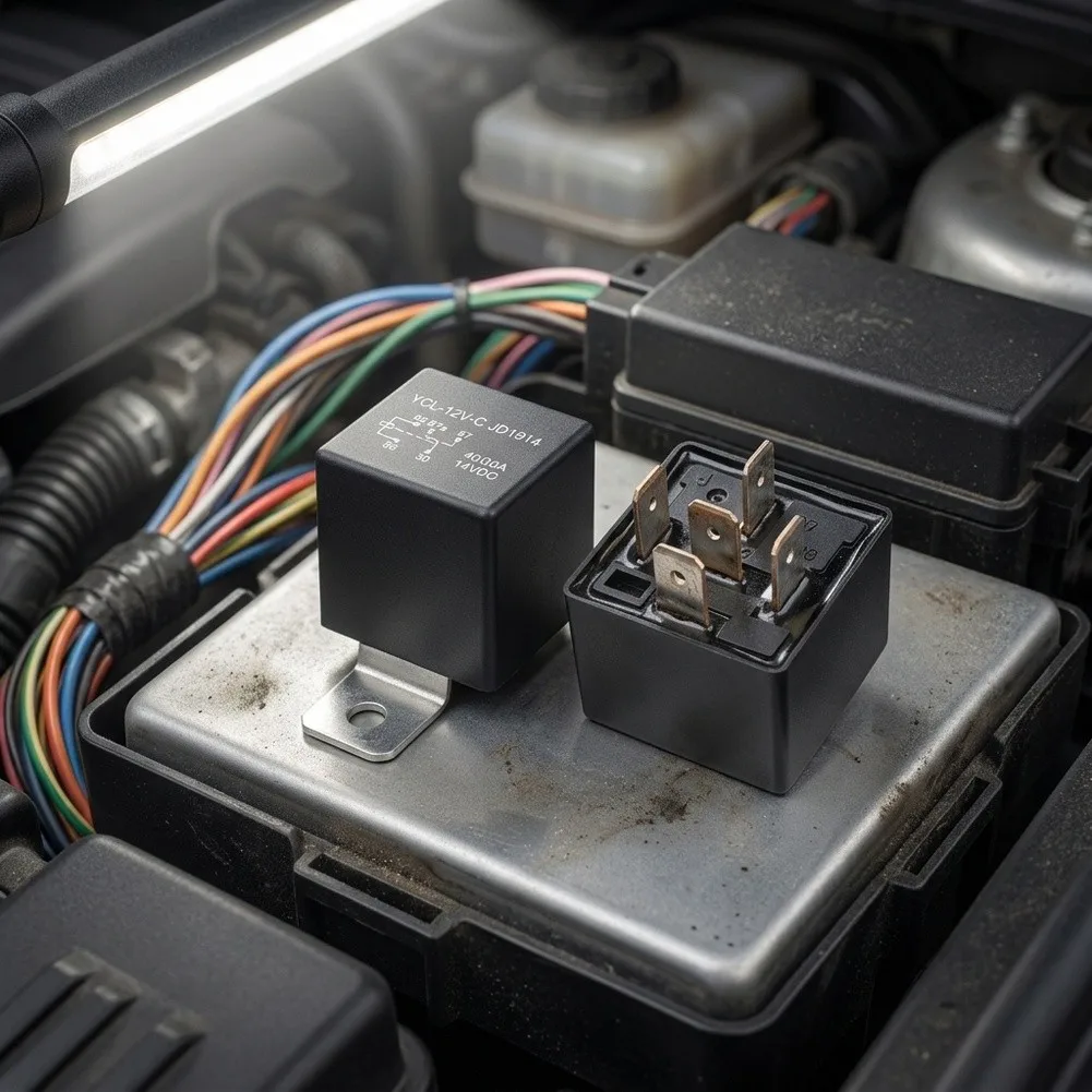 Air Conditioning Relay As Shown Size DC 12V Relay Normally Open for contact Red Copper Protection Silver Alloy Contacts