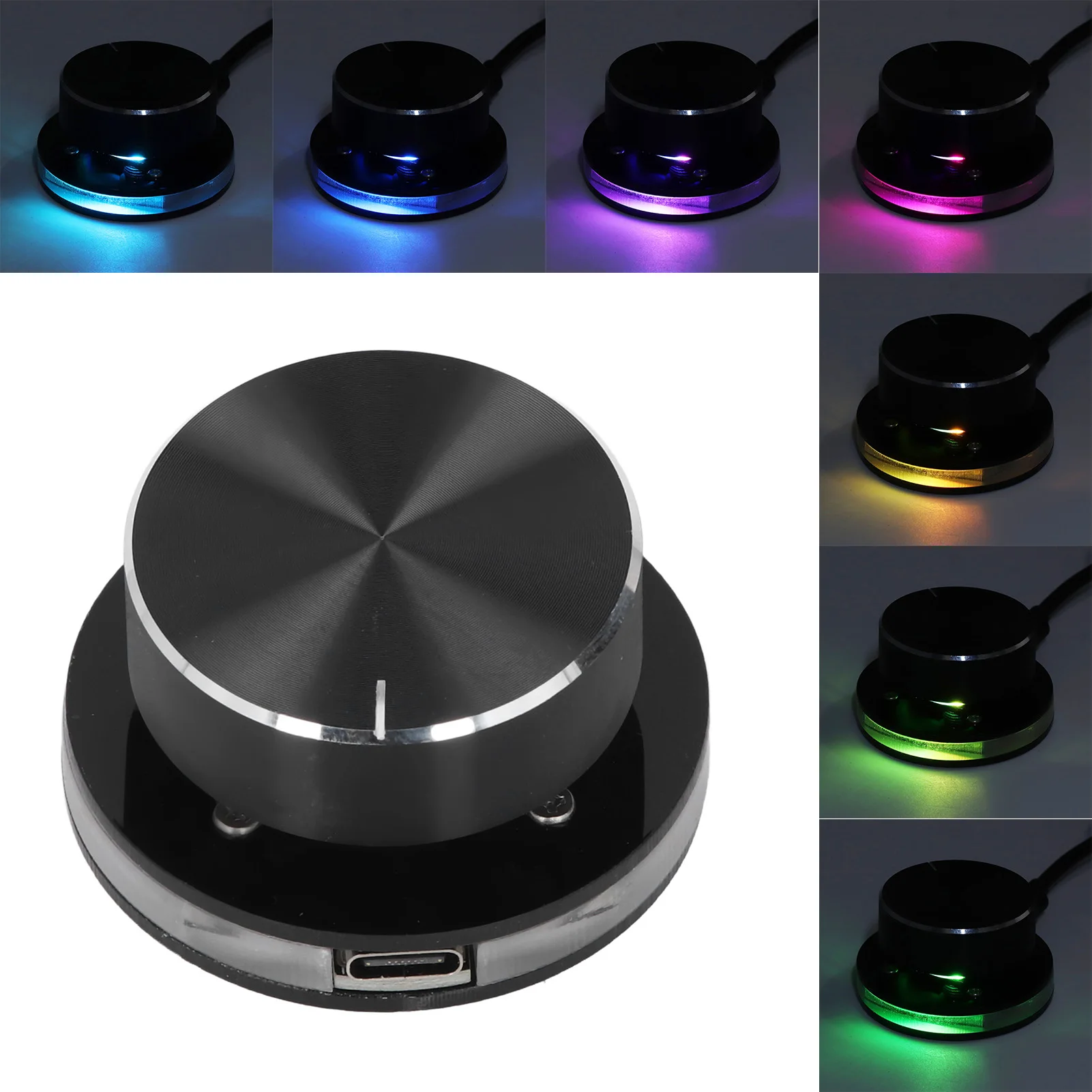 USB Volume Control Knob Professional Versatile Acrylic Plastic Type C USB Volume Control Multimedia Controller Knob for PC