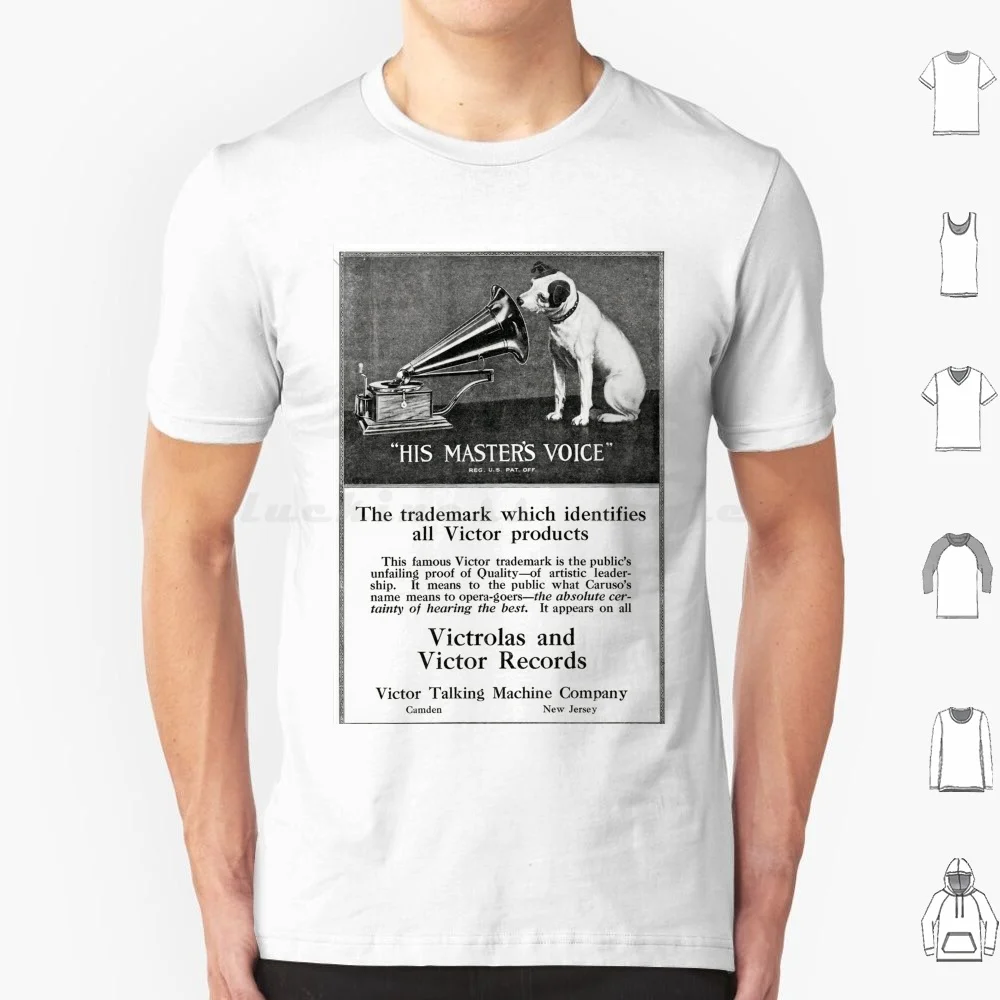 His Master’S Voice Music Record T Shirt 6Xl Cotton Cool Tee His Master S Voice Music Record His Masters Voice Hmv Record Label