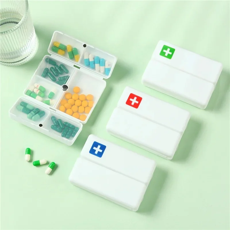 1-2PC Weekly Pill Box 7 Days Foldable Travel Medicine Holder Pill Box Tablet Storage Case Container Dispenser Organizer Tools