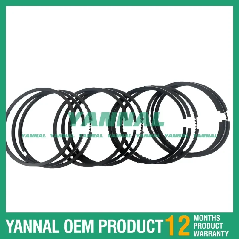 Excellent quality 4PCS Piston Rings Set For YunNei YN33GBZ Excavator Engine Parts