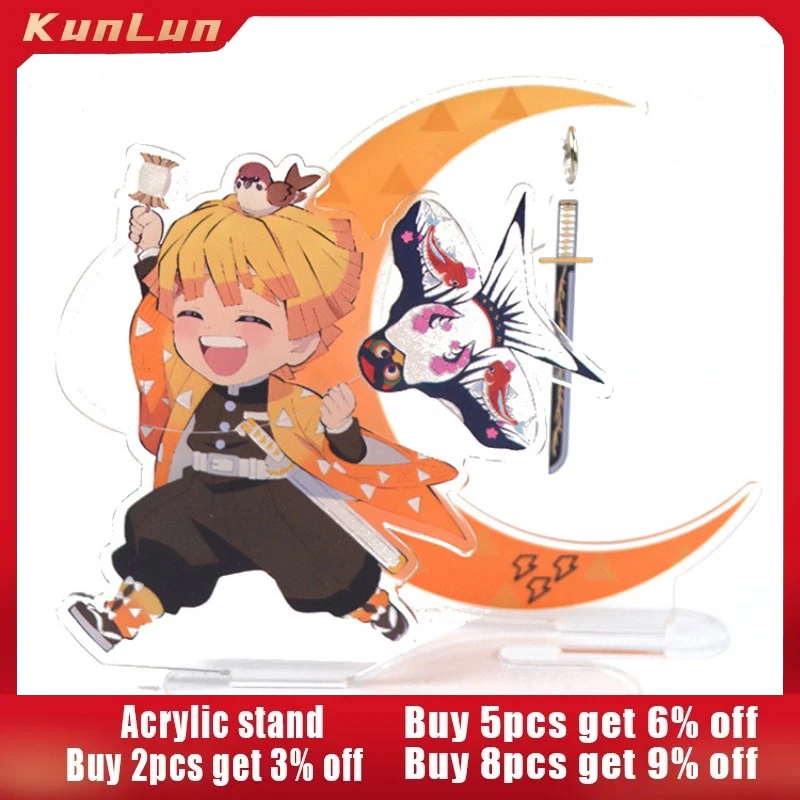 

Demon Killer Japanese Anime Peripherals Agatsuma Zenitsu Acrylic Stands Collectible Desk Ornament Creative Birthday Gift for Boy
