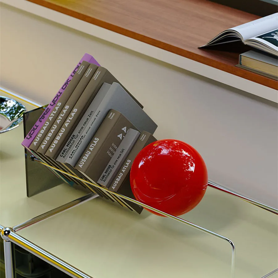 Red Ball Book Stand Desktop Storage Rack Book Organizing Rack Creative Bookshelf
