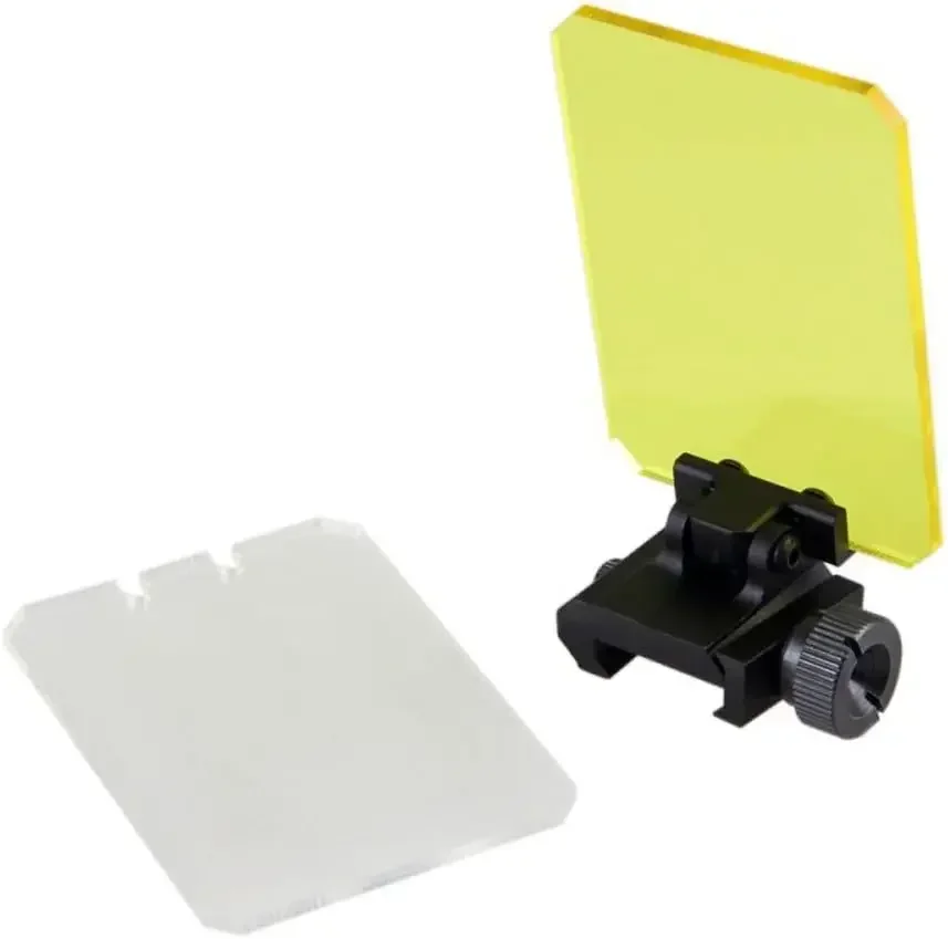 Riflescope Bulletproof Square Lens Cover Protector Foldable Shooting Screen Lens Shield for Red Green Dot Sight 20MM Rail Mount