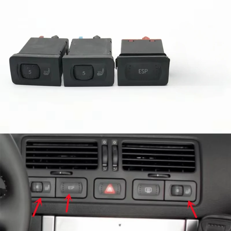 Front Dash Seat Heated Traction ESP Electronic Stability Control Switch 90% New For VW Golf IV Bora MK4