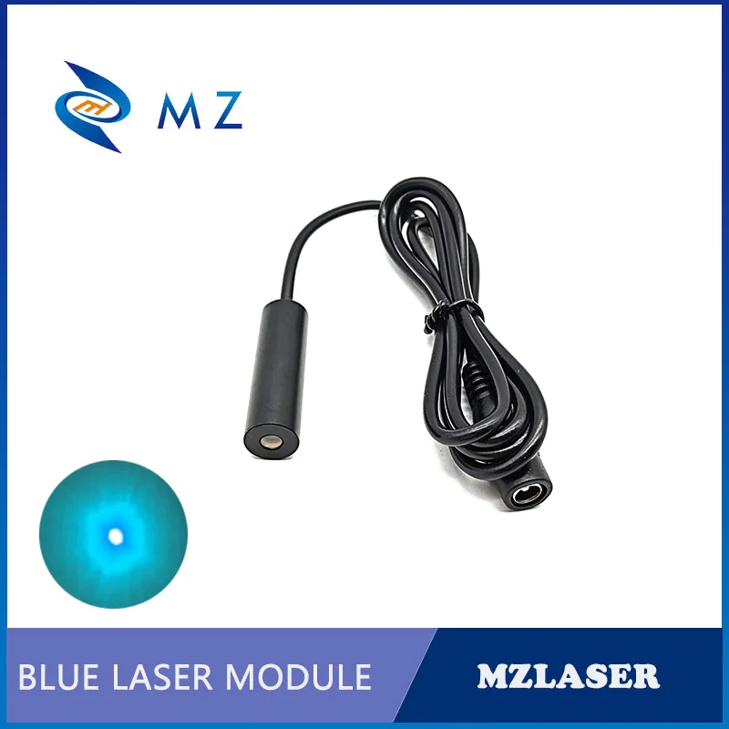 Moduł laserowy Cyan Dot D12x40mm 488nm 50mw jednomodowy z zasilacz klasy przemysłowej