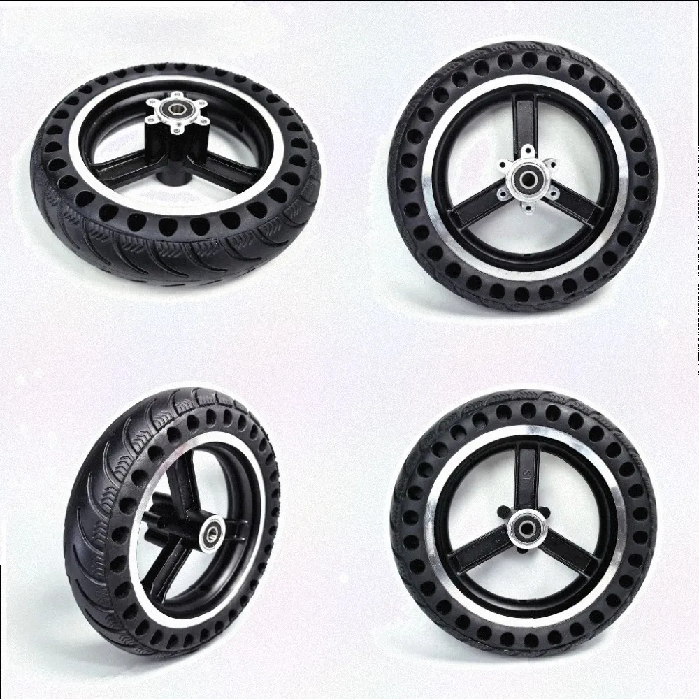Reliable Wheel Rotation Bearings Electric Scooter Aluminum Rim Assembly Solid Tire Wheel Non-slip for tread Pattern