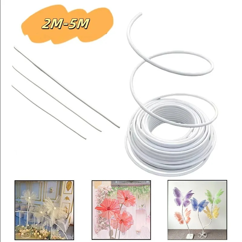 Styling Tube PVC Bendable Plastic Forming Tube Base Iron Art Large Fake Flower Stem DIY Props Wedding Party Decoration