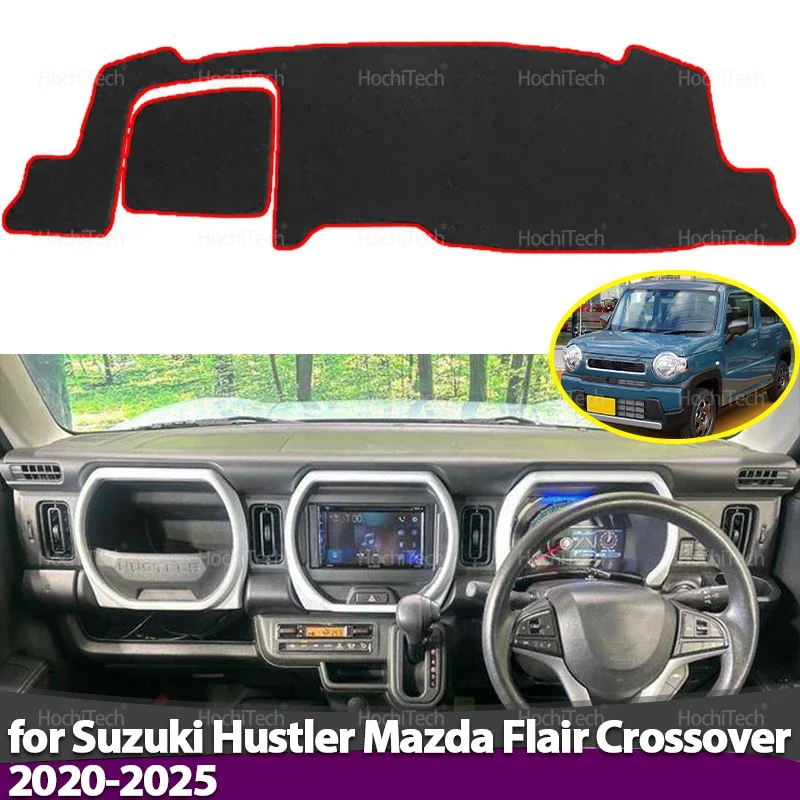 Auto Dashboard Abdeckung Anti-Slip Matte Schützen Pad Sonnenschirm Teppich Teppich Für Suzuki Hustler Mazda Flair Crossover MR52S MR92S 2020-202
