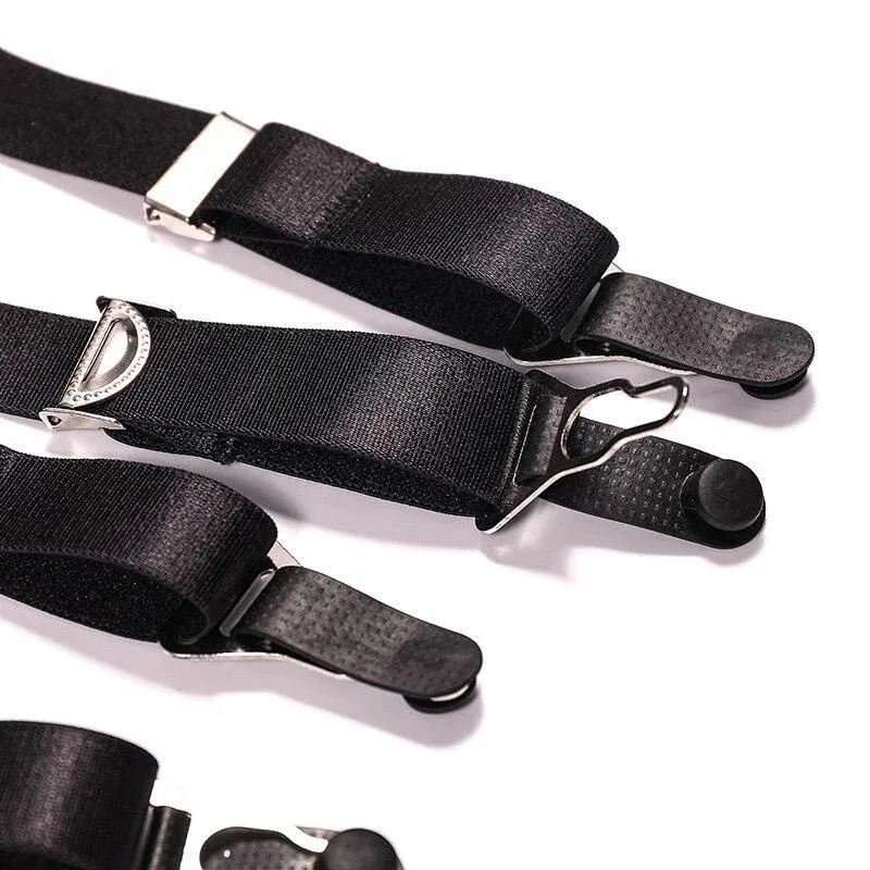 ชุดชั้นในสตรีเอวสูงตาข่ายสายรัดถุงเท้าสำหรับสุภาพสตรีถุงน่องยืดหยุ่นเกมเซ็กซ์อุปกรณ์เสริมของเล่นสำหรับคู่รัก