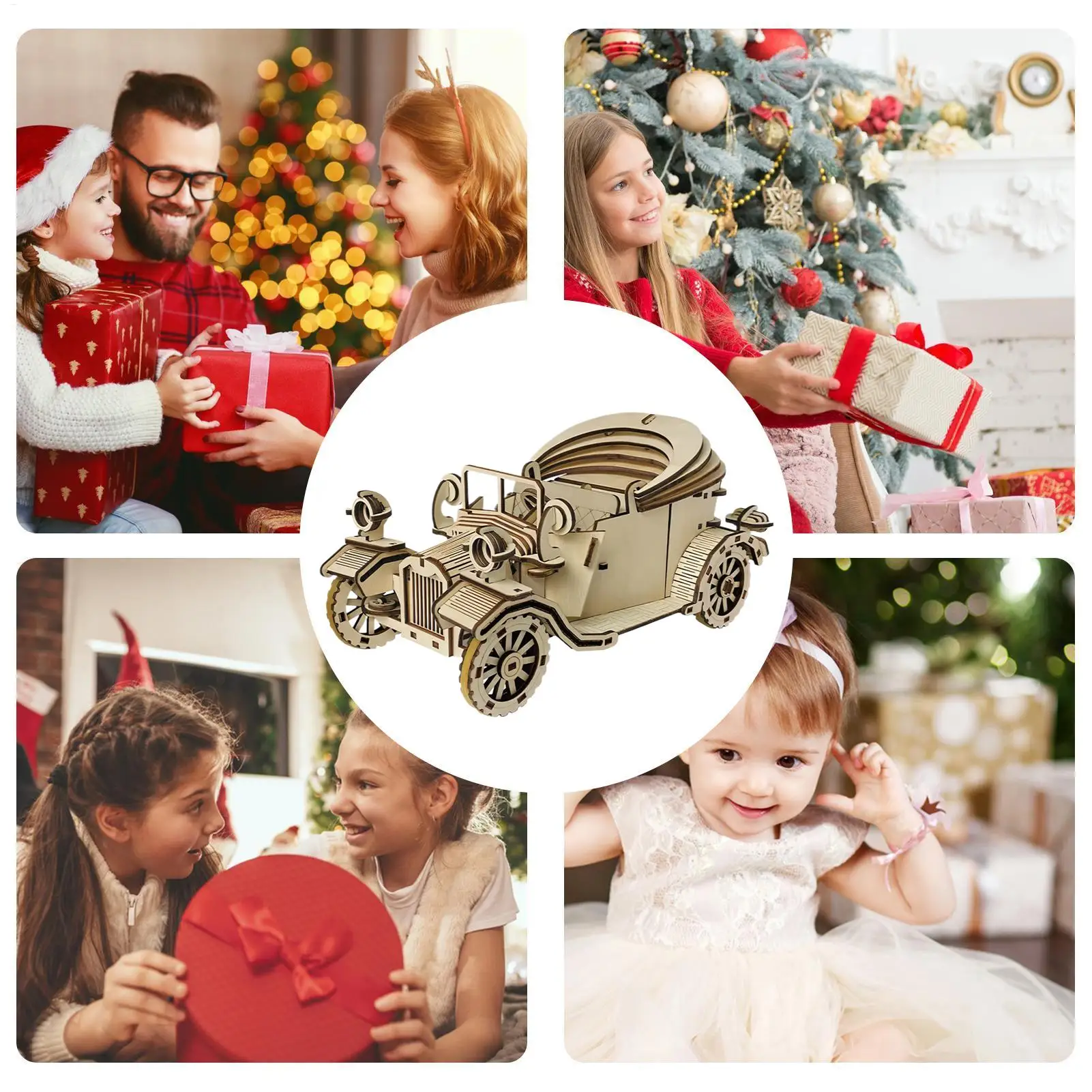 3D Wooden Puzzle For Adults Mechanical Car Model Kits Brain Teaser Puzzles Vintage Vehicle Wood Craft Hobby Building Toy For