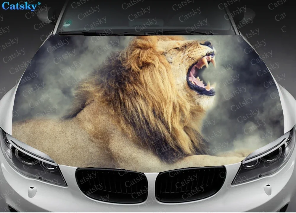 

Lion Ferocious Animal Car Sticker Graphic Vinyl Hood Engine Decal Pattern Pack Custom DIY Design Decal Sticker