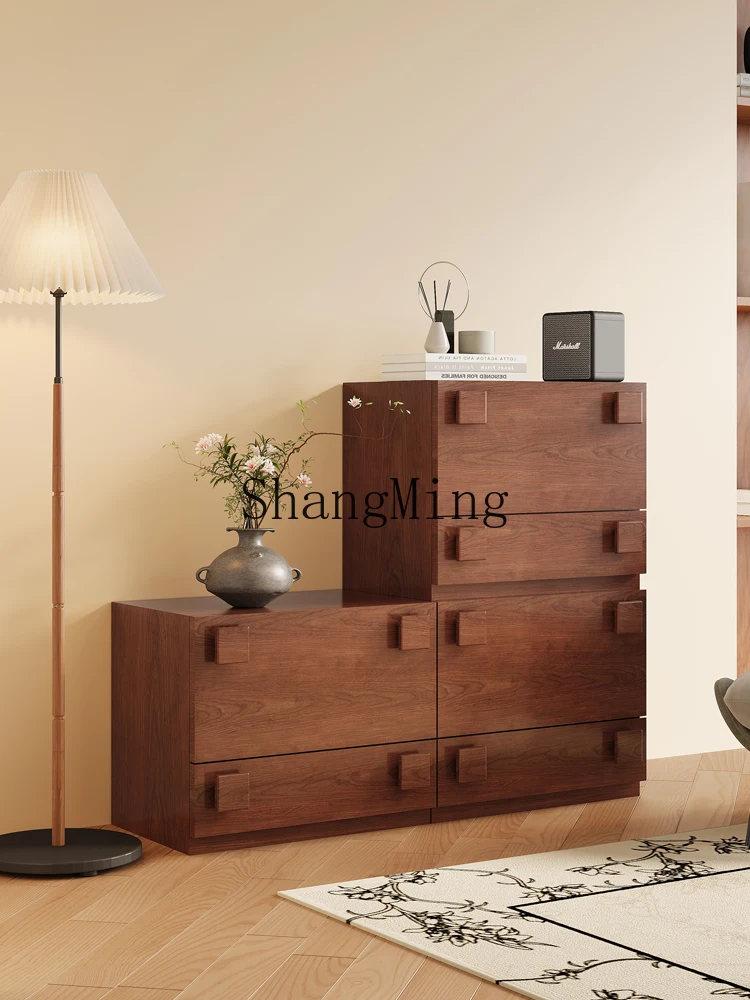 

CL senior retro solid wood small apartment living room wall storage cabinet bedroom locker