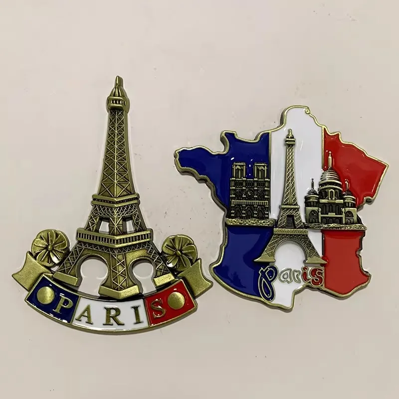 Eiffel Tower France 3D Fridge Magnets Ornament Metal Refrigerator Magnets Sticker Souvenirs Collection Gift Home Decoration