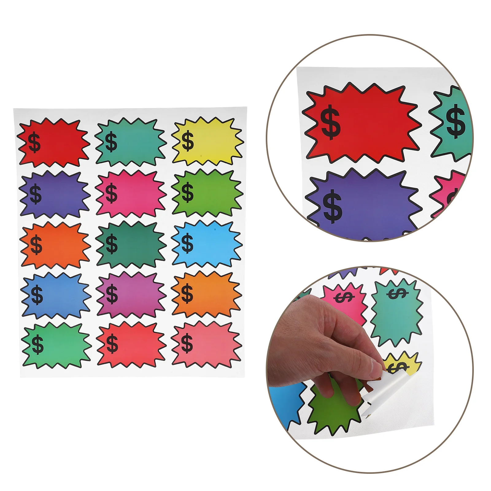 

300pcs Sales Price Labels Adhesive Blank Sticky Tags Strong Adhesion For Retail Store Supermarket Shelf Signage