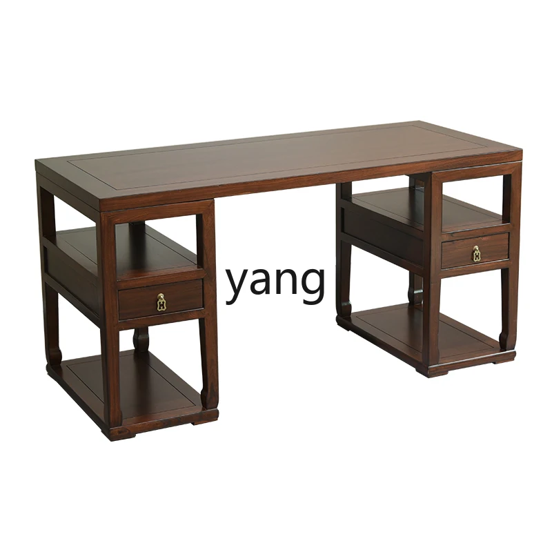 Lhh Chinese Old Elm Writing Desk Ming Style Desk Antique Calligraphy Table Full Solid Wood Household 3