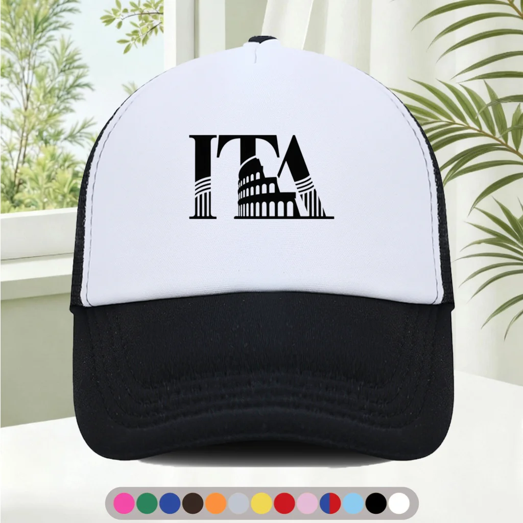 Fashionable and Versatile Sponge Mesh Cap  Features Cool Printed Patterns, Unisex  American Trucker Hat  HighQuality Hat  S