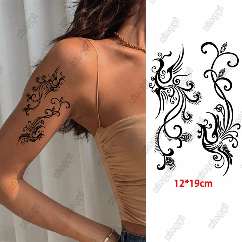 Waterproof Temporary Tattoo Sticker Dragon King of The Sea  Wing  Angel Skull Body Art Arm Leg Flash Tatoo Fake Tatto Women Men