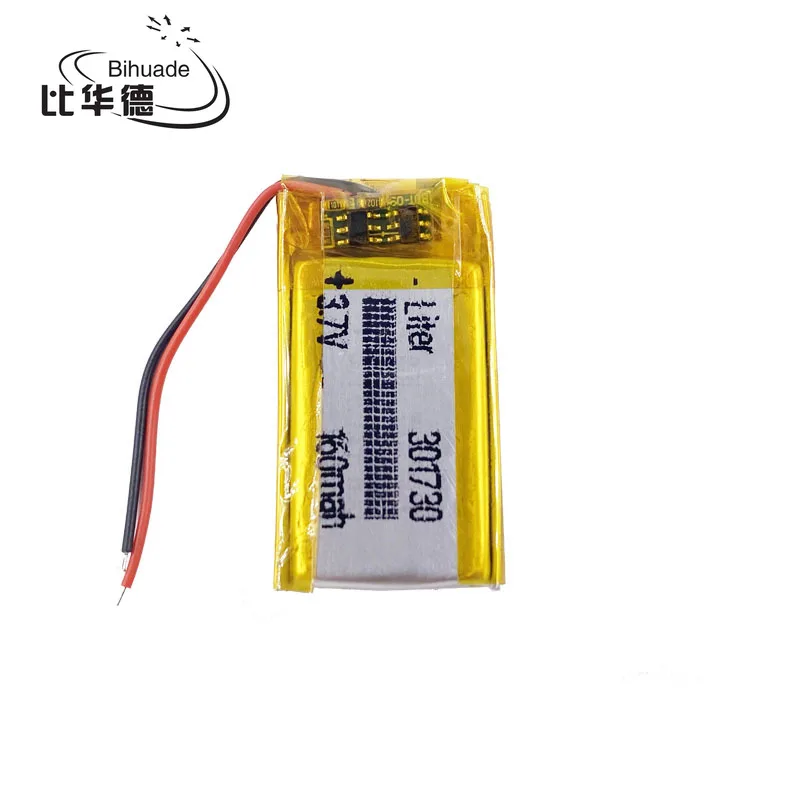 

10 шт., литий-ионные аккумуляторы 3,7 в 160 мАч 301730 для GPS mp3 mp4 mp5 dvd
