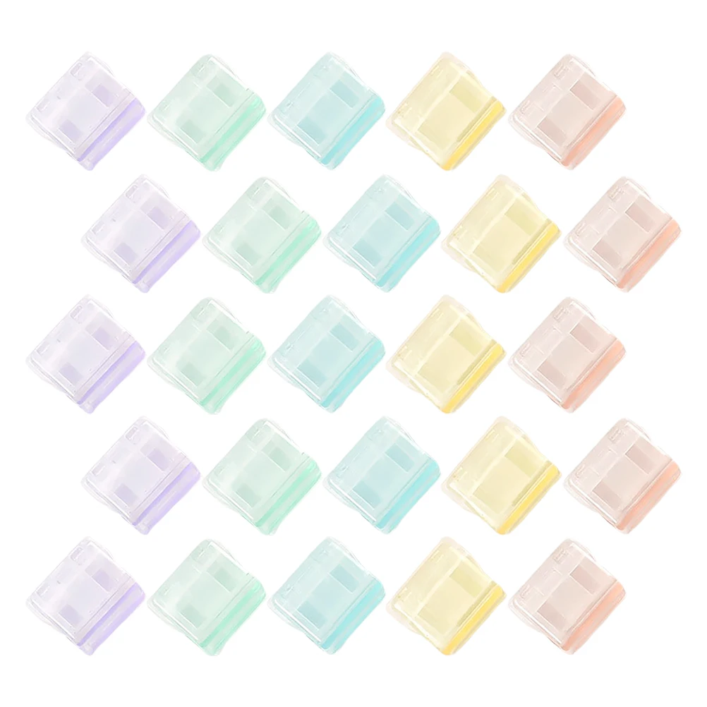 

50Pcs Reusable Binder Clips Plastic File Clamps Cute Office Desk Supplies for Documents Papers Study Accessories Tidy Workspace