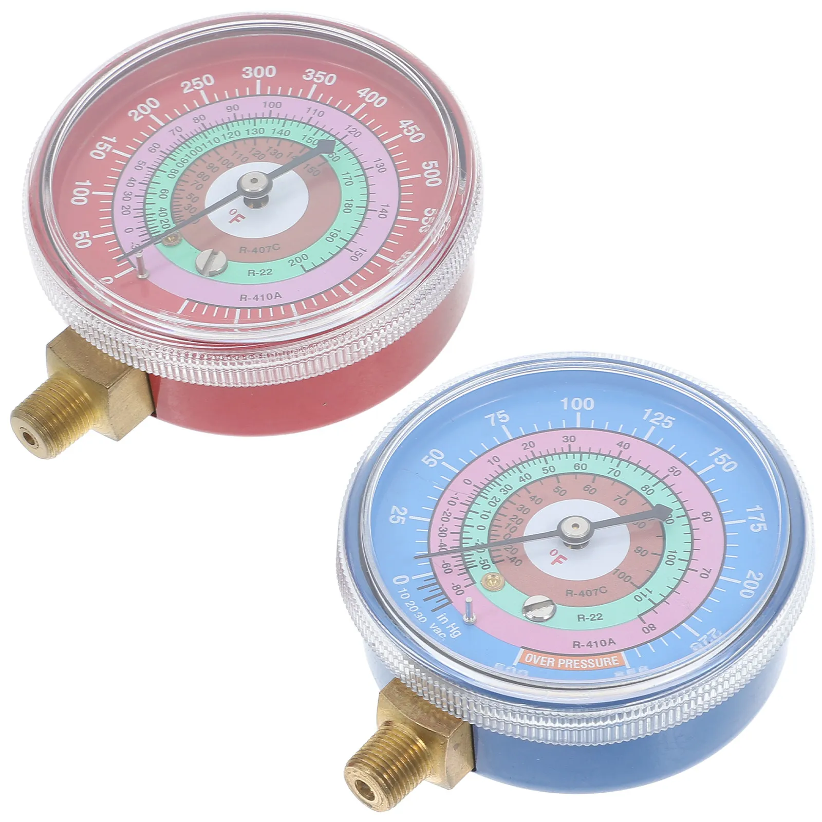 

Набор из 2 манометров для холодильных систем (высокое и низкое давление), комплект для обслуживания систем кондиционирования воздуха, двойной зарядный комплект