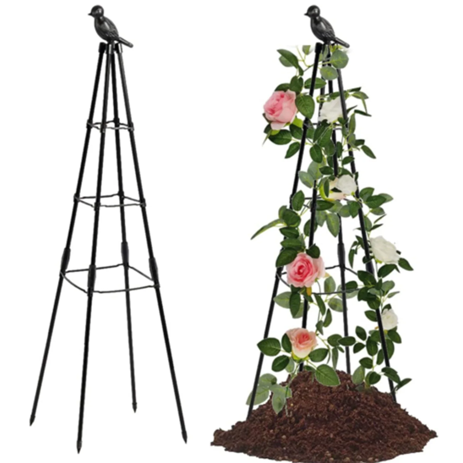 120/160cm Plastic Column Vine Plant Bracket Potted Plant Flower Tomato Support Pile Vine Climbing Frame Plant