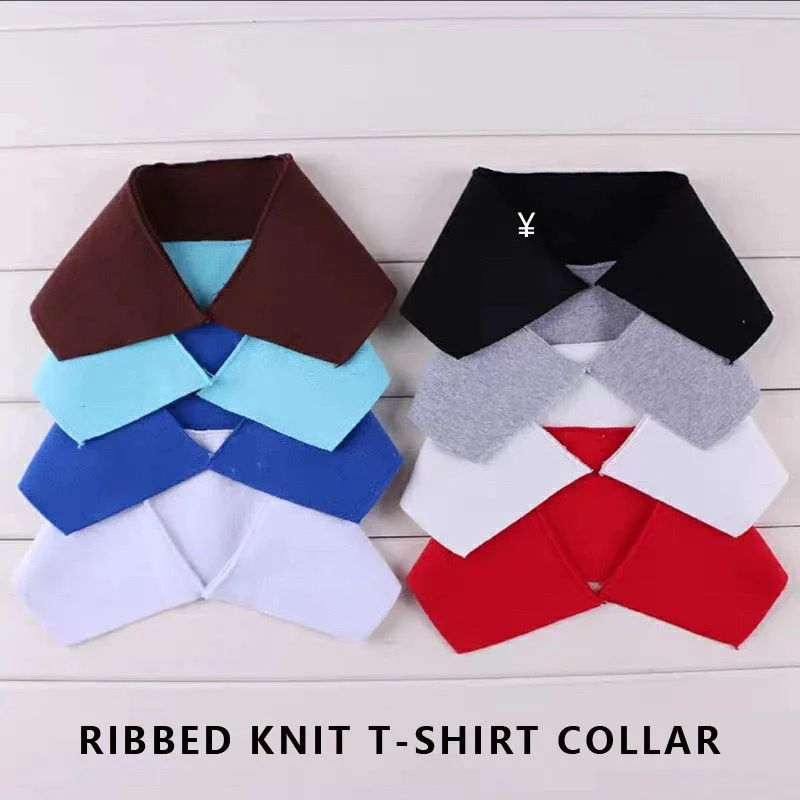 cotton stretch ribbed knit T-shirt polo collar fabric elastic garment fabric