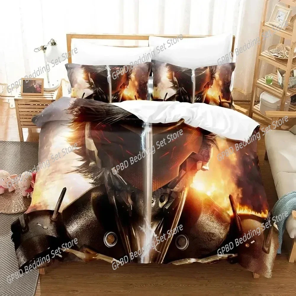 METAL GEAR RISING REVENGEANCE Comfortable Duvet Quilt Cover Pillowcase Bedding Set Children Bedroom Decoration Home Textile