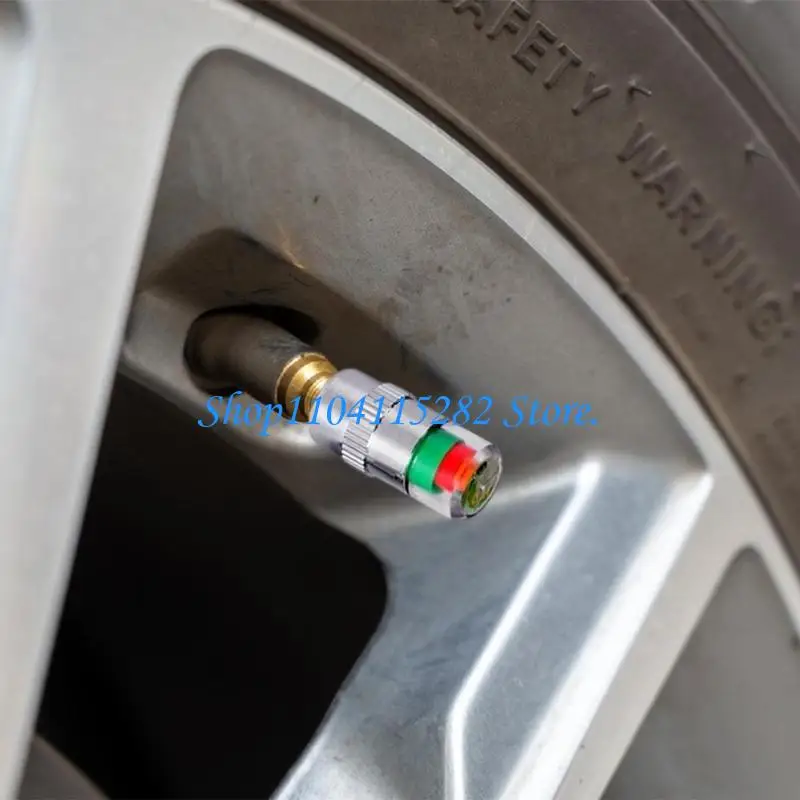  Anti Loose Tire Valves Cap With Three Color Warning Provide Secure Fit On All Vehicles