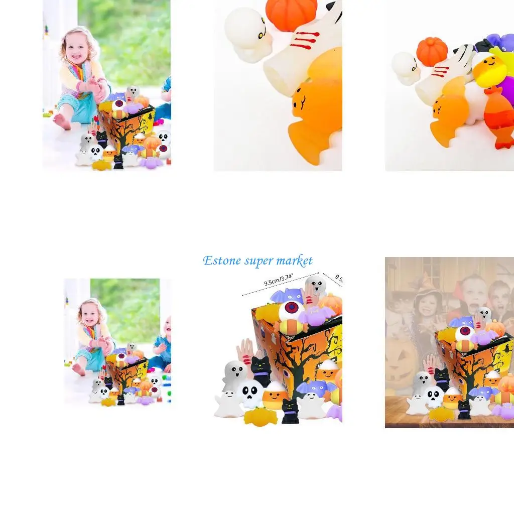 

090B Halloween Stretchy Toy Anxiety Novelty Stress Relief Girls Boys Mochi Toy